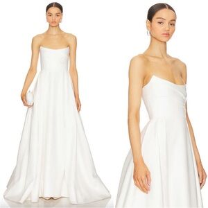 SAU LEE Barbara Gown in White